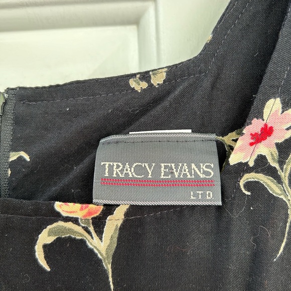 Vintage Tracy Evans Floral Mini Dress - Size 5 - Picture 4 of 4